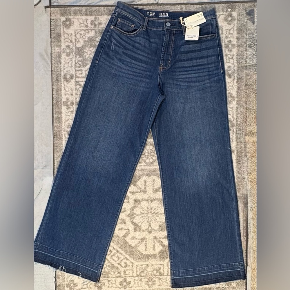 Women’s A.N.A Size 12 Wide Leg Straight Denim Jeans